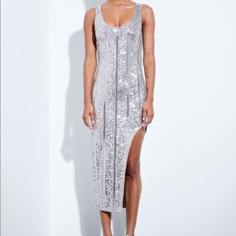 Misguided embellished peace love dress